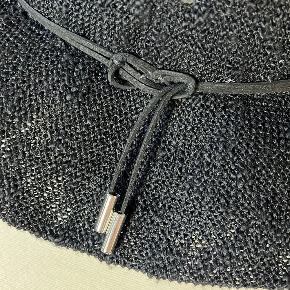 Vince Camuto Black Wide Brim Adjustable‎ One Size Lightweight Airy Cloth Hat